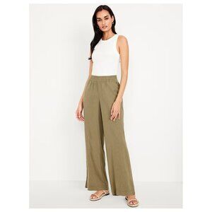 Old Navy High-Waisted Linen-Blend Wide-Leg Pants